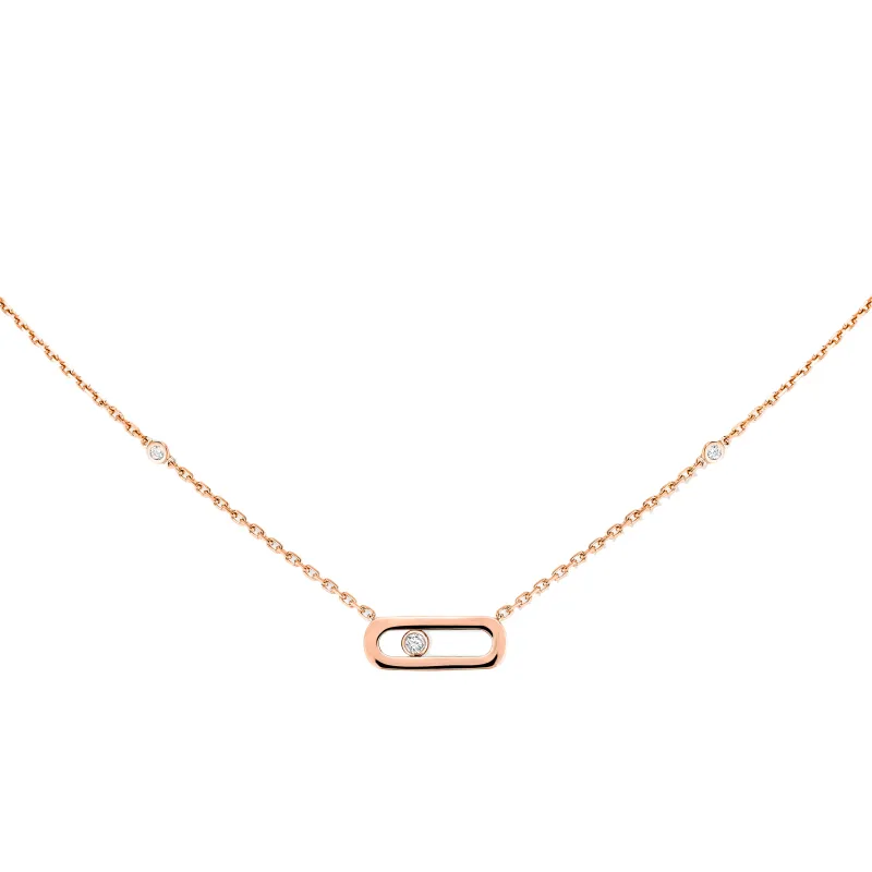 Messika Move Uno Plain Rose Gold Necklace MEK.43.FI.10053.PG