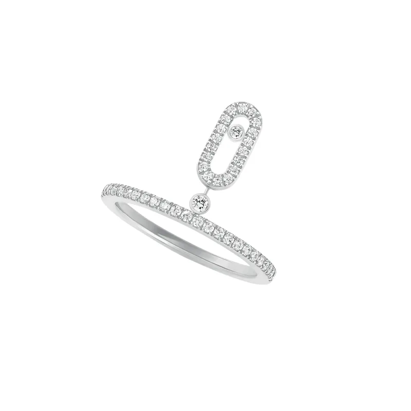 Messika Move Uno Tassel Ring White Gold with Diamonds MEK43AN11163WG54