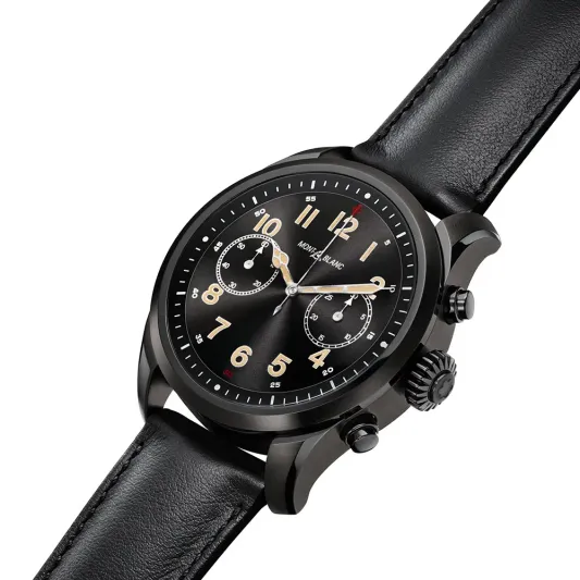 Montblanc Summit 2 Black Steel And Leather 119438