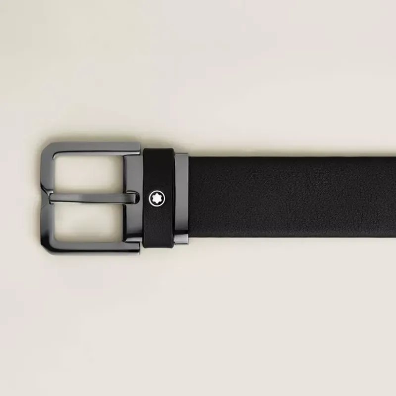Montblanc Black Leather 35 mm Belt 199648