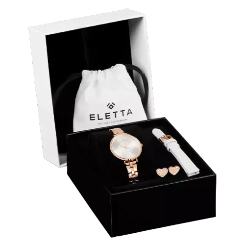 Image Box Relógio Mulher Hearts Rose