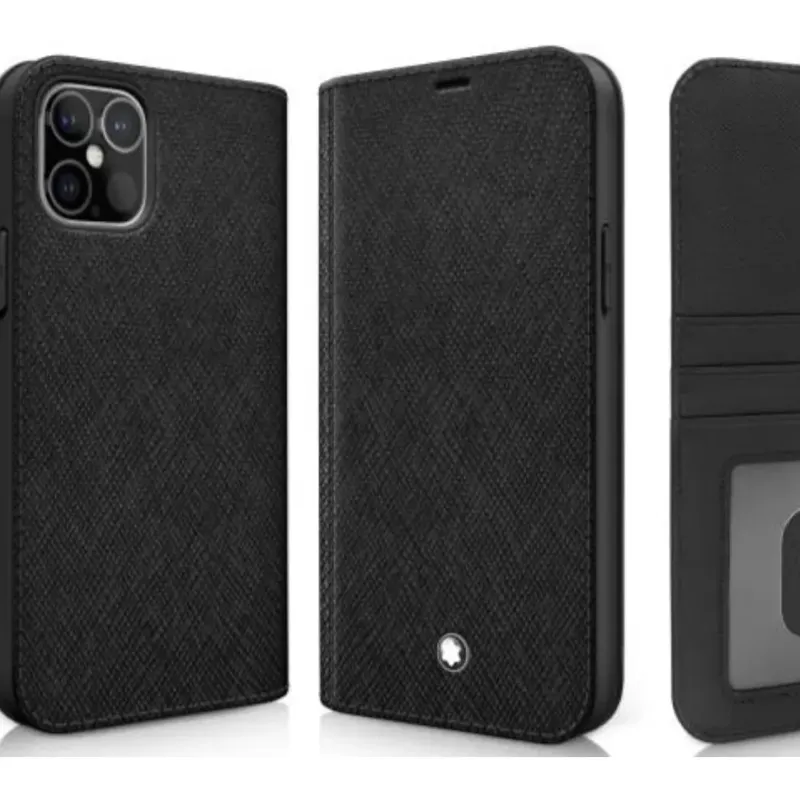 Montblanc Capa Rija com vista para iPhone 12 Mini Preta 128656