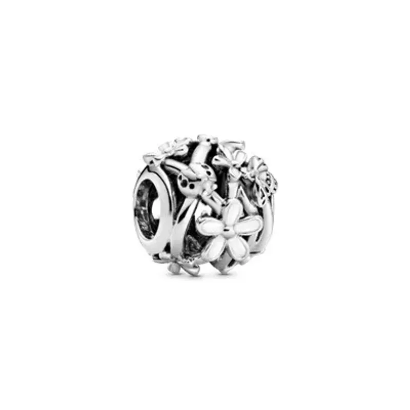 Pandora Openwork White Daisy Flower Charm 798772C01