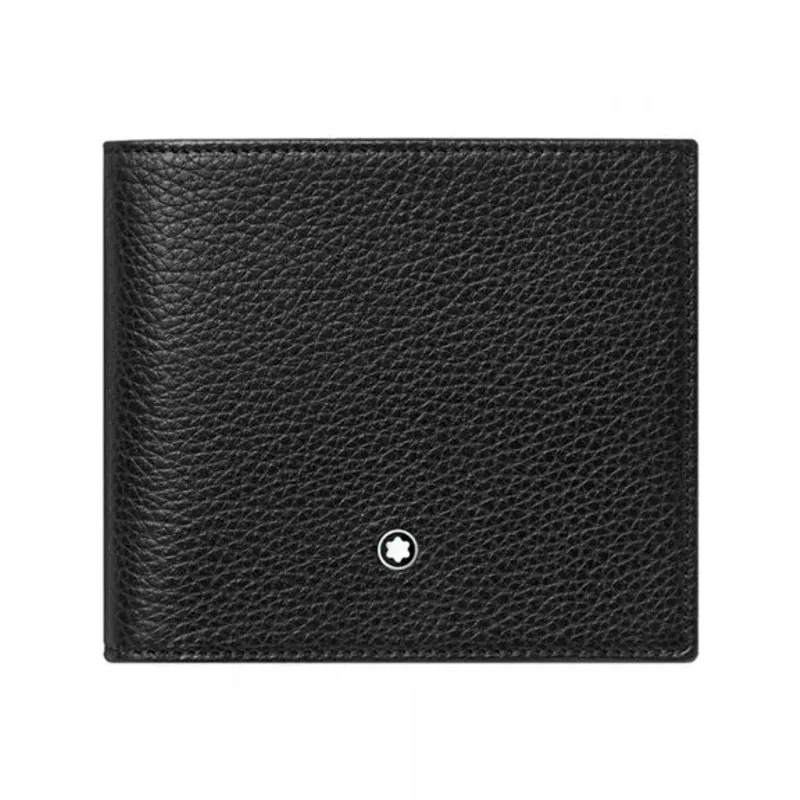 Montblanc Carteira 4cc com porta moedas Soft Grain  Preta              126253