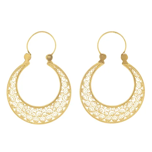 Marcolino Yellow Gold Filigree Earrings 03BR-OA1012-113