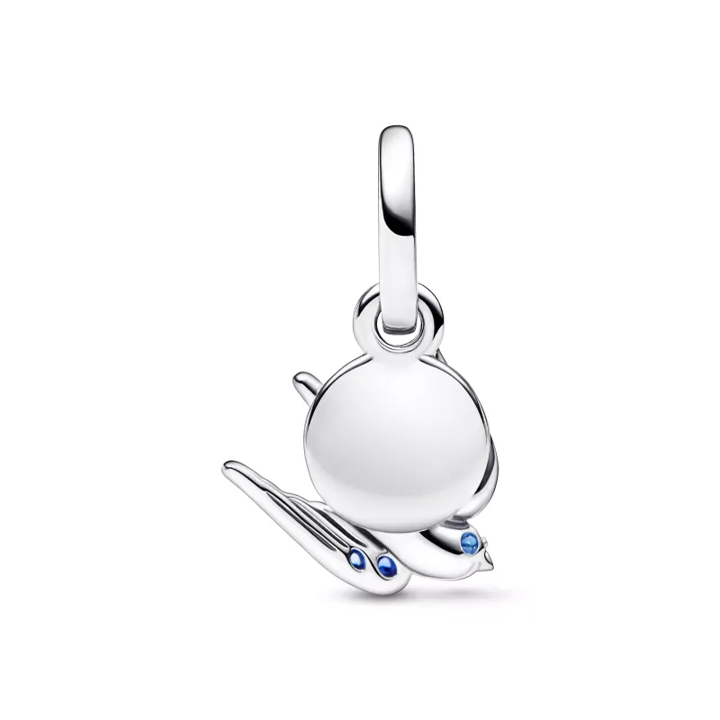 Pandora Swallow sterling silver double dangle with night blue, skyli 792570C01