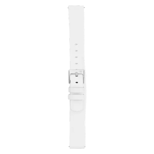 Imagem Pulseira Couro Branco Fivela Prateado 16mm