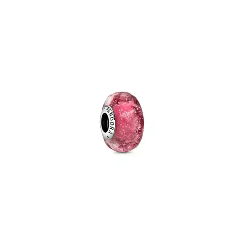 Pandora Conta de Vidro Murano Ondulado Rosa 798872C00