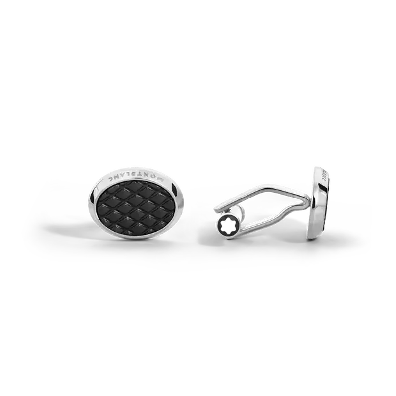 Montblanc Cufflinks Black Hour Oval 134468