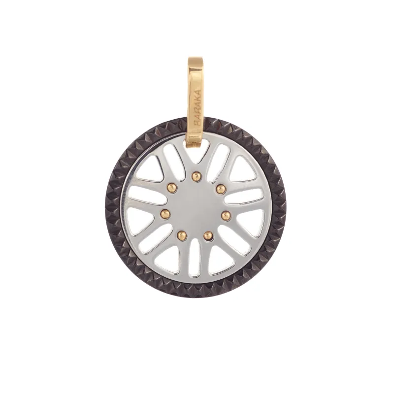 Marcolino Pendente Aço e Ouro GC-13263