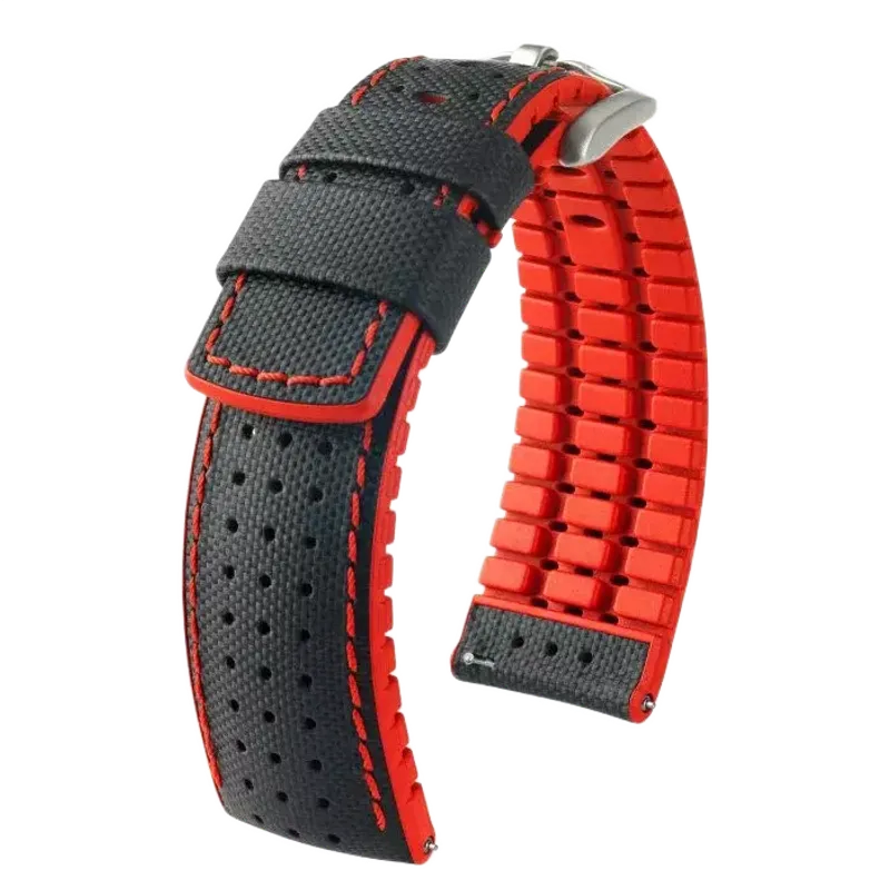 Hirsch Bracelet Robby  Black/Red L 0912094050-4-22