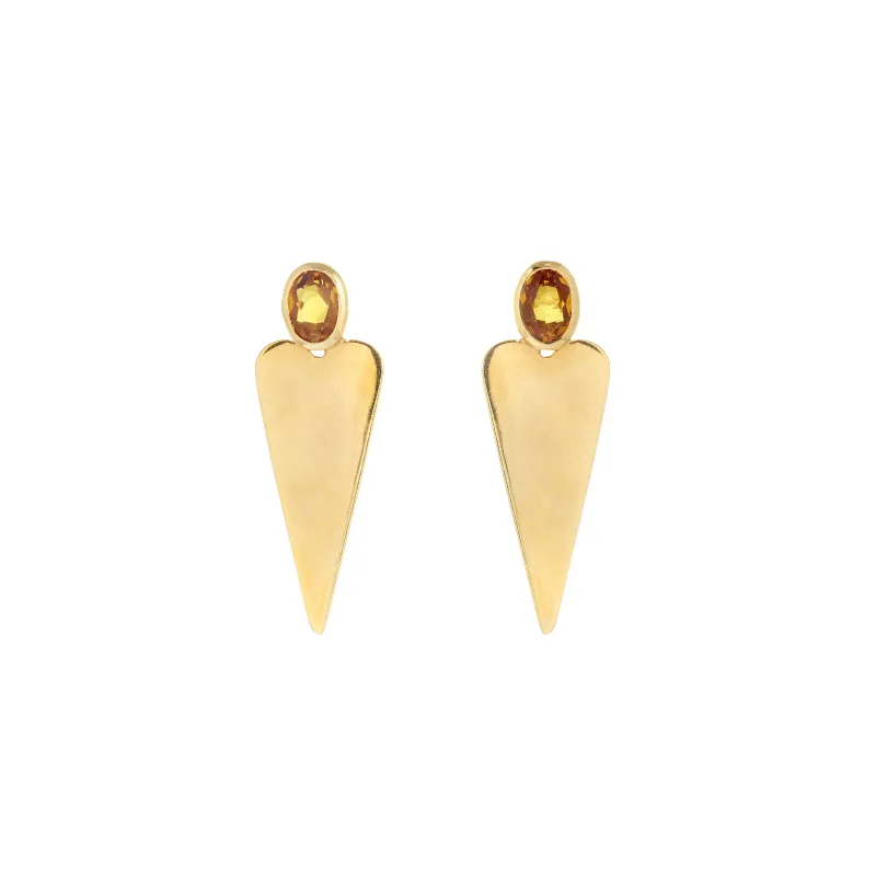 Marcolino Brincos em Ouro Amarelo com Topazio 200556