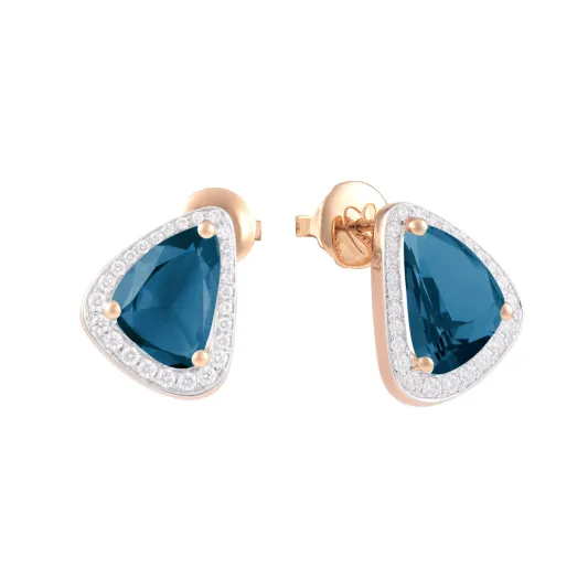 K Di Kuore Earrings with Diamonds and Topaz 461976