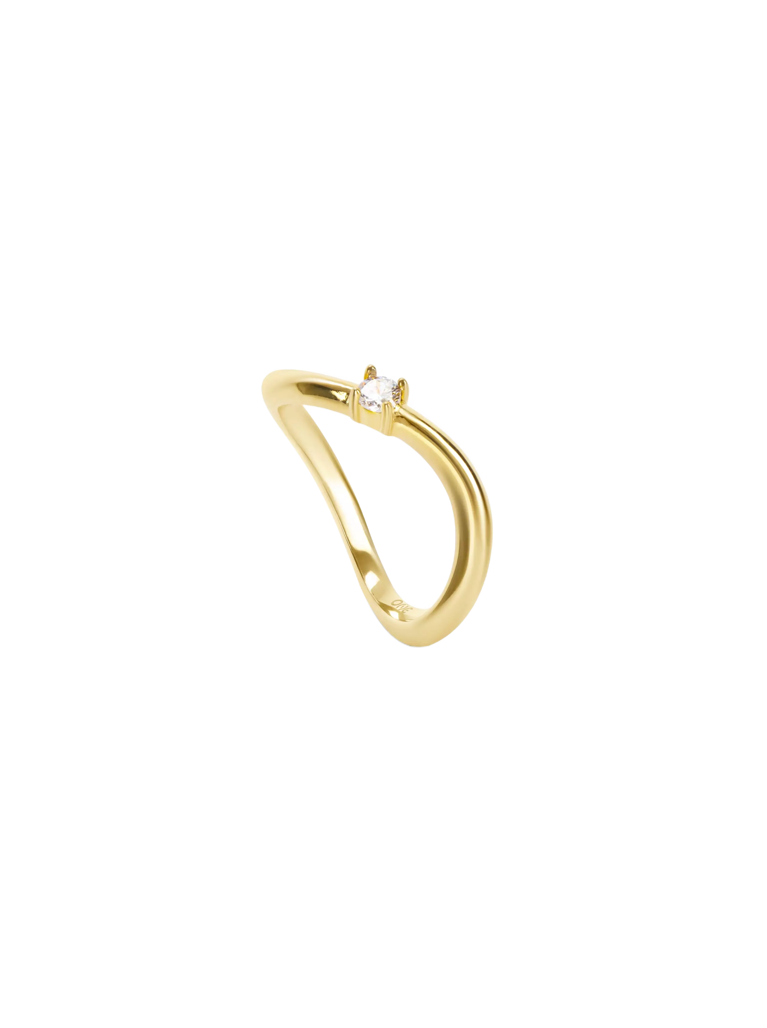 Anel Infinity Solitaire Gold