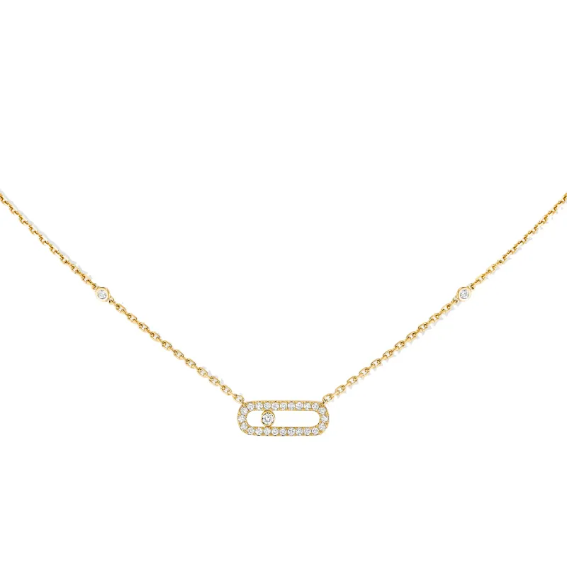 Messika Necklace Move Classique Yellow Gold with Diamonds MEK.01.FI.04708.YG