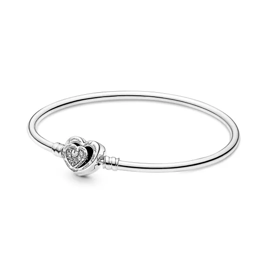 Pandora Moments Bracelet with Infinite Hearts Heart Clasp            591064C01-17