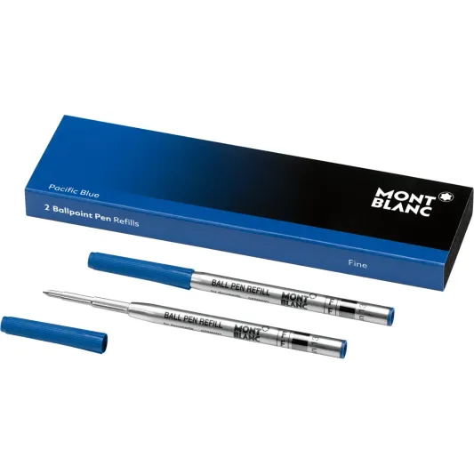 Montblanc 2 Ballpoint Pen Refills Fine Royal Blue 128213