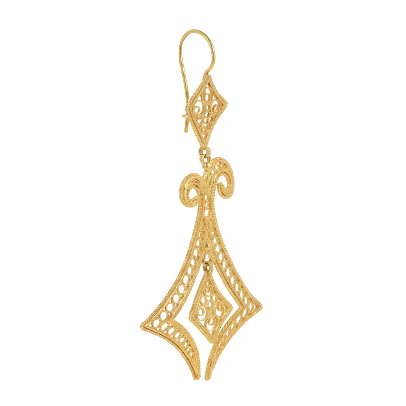 Marcolino Brincos Filigrana Ouro Amarelo 03BR-OA1008-136