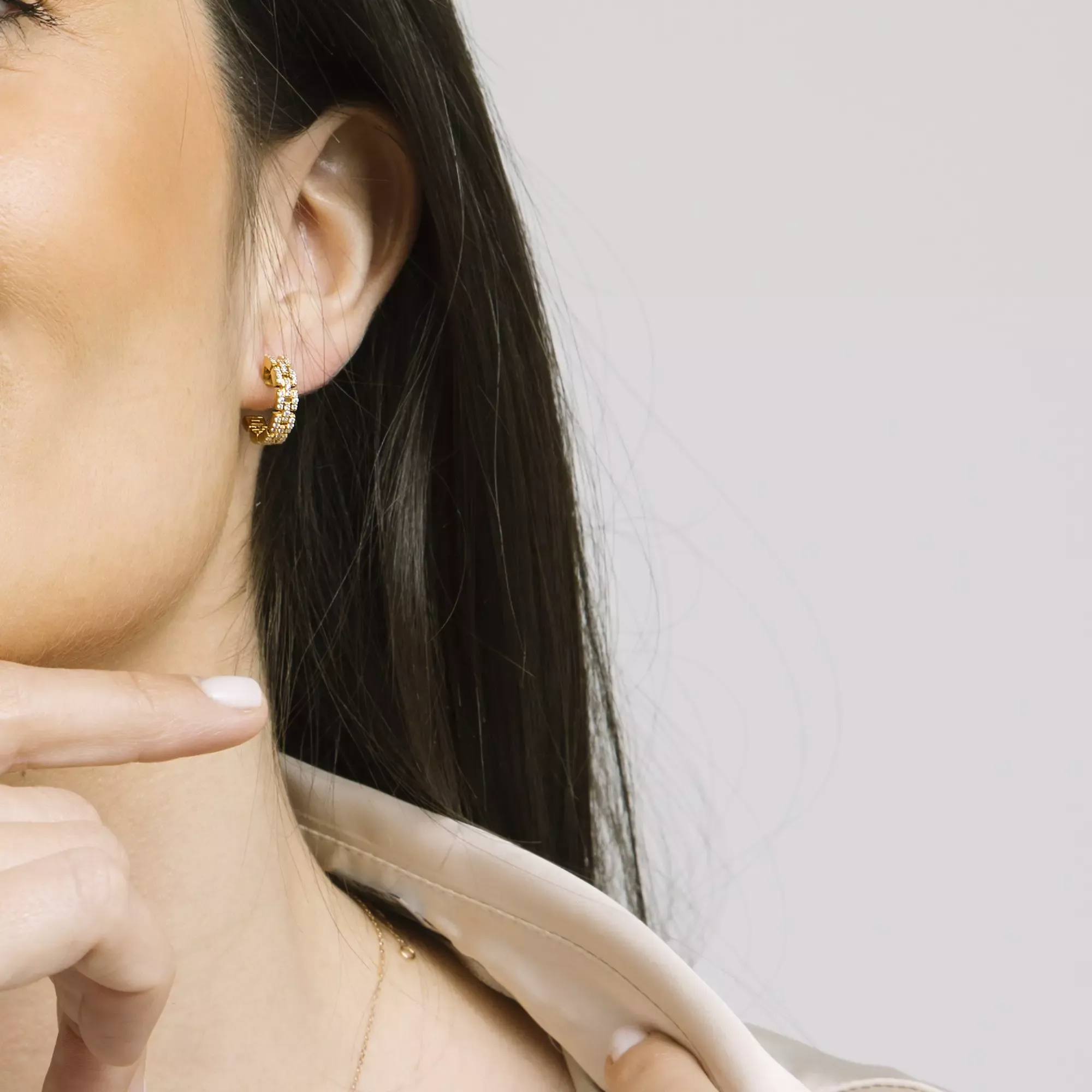 Imagem Brincos Ouro Amarelo com Diamantes