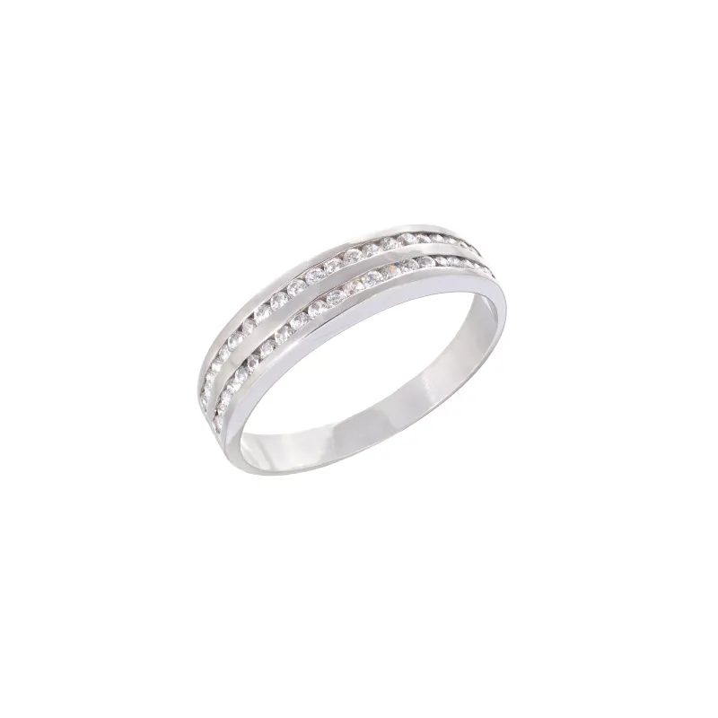 Marcolino Anel Ouro Branco com Diamantes 9ZI0471.13