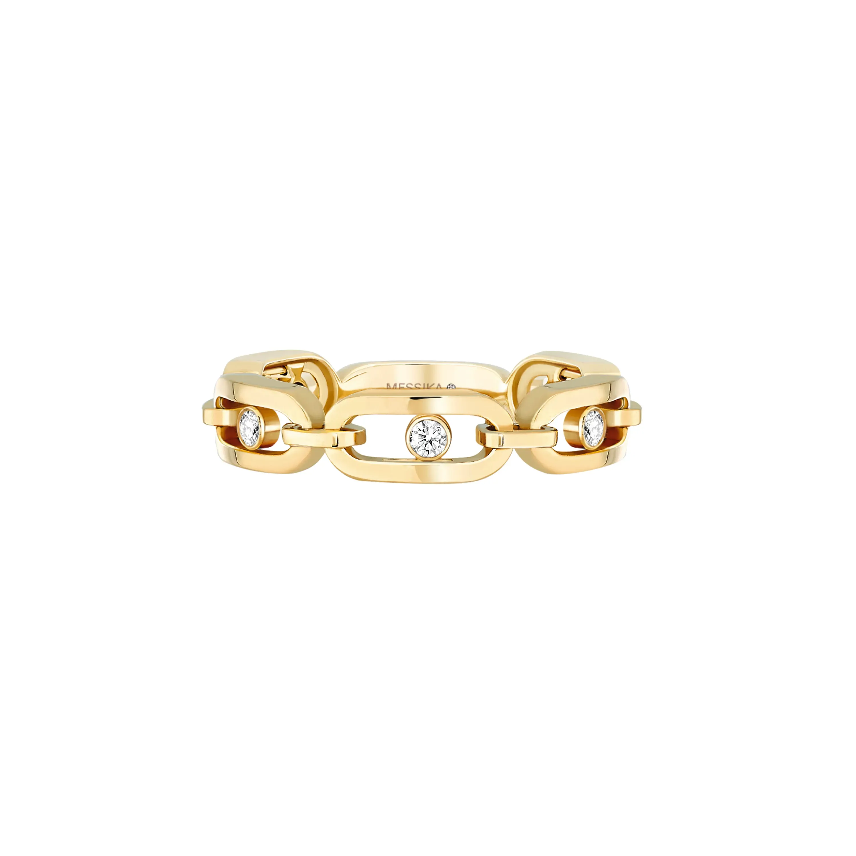 Image Ring Move Uno Yellow Gold with Diamonds
