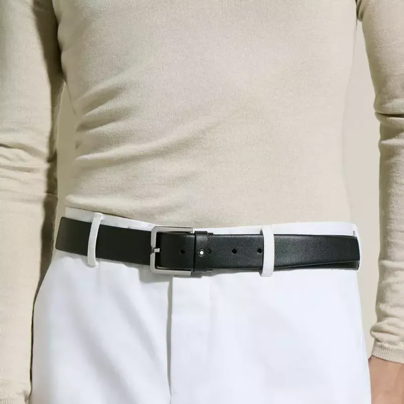 Montblanc Black Leather 35 mm Belt 199648