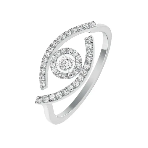 Imagem Anel Lucky Eye ouro branco com Diamantes