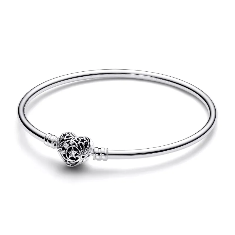 Pandora Bangle Fecho Coração Celestial 593400C01-17