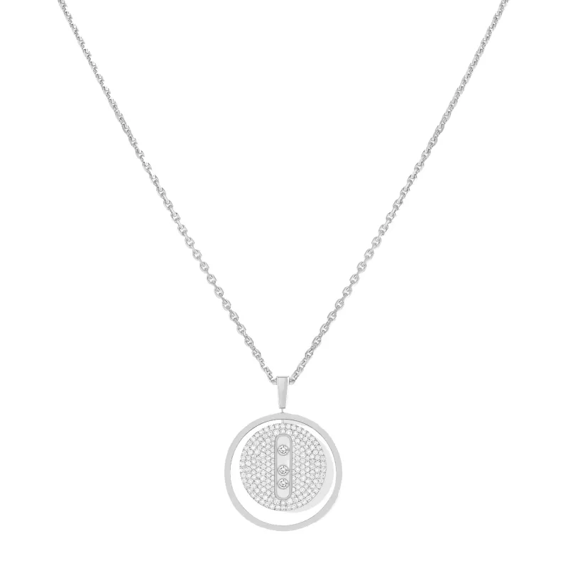 Messika Colar Lucky Move Ouro Branco com Diamantes MEK.33.FI.07395.WG