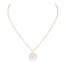 Lucky Move Diamond Necklace in Pink Gold and White Mother-o MEK33FI11650PG