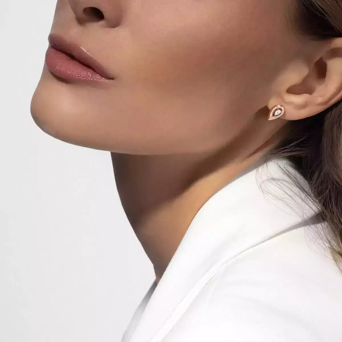 Imagem Brincos de Diamante em Ouro Rosa
