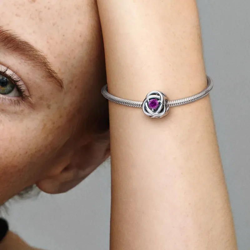 Pandora Conta Círculo Eterno Roxo 790065C02