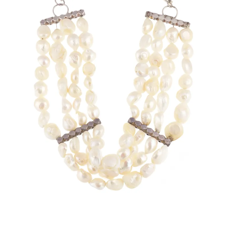 Marcolino Colar Koh-I-Noor Em Prata com Perolas K9CX4003P