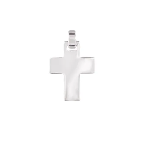 Image Charm In Silver Mod. Flat Plate Cross
