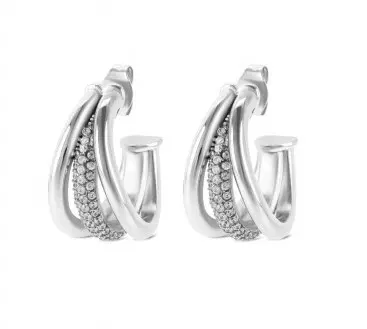 Brincos Silver Frost Crystal