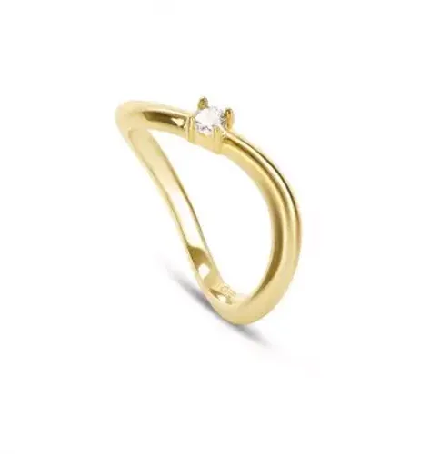 Anel Infinity Solitaire Gold                                