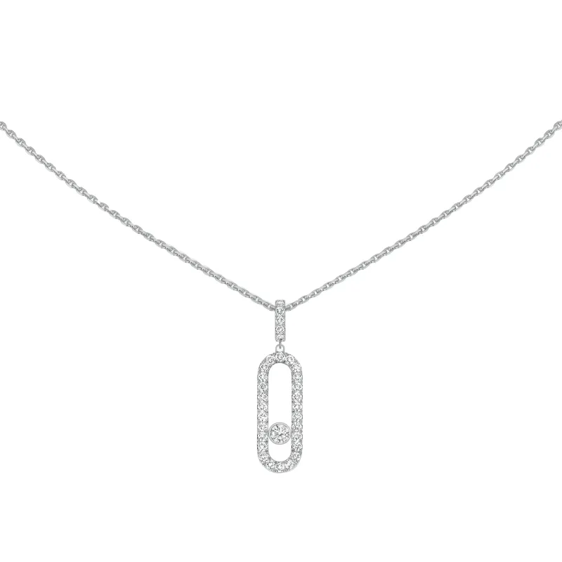 Messika Necklace Move Uno Lucky Move White Gold with Diamonds MEK01FI12058WG