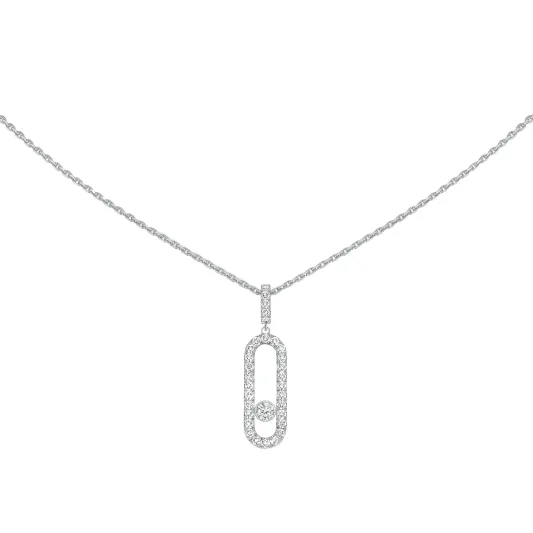 Messika Necklace Move Uno Lucky Move White Gold with Diamonds MEK01FI12058WG