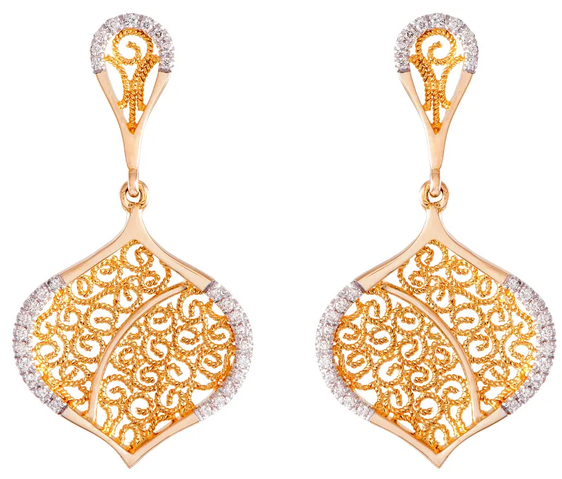 Eleutério BRINCO OURO AMARELO 58 DIAMANTES 0,52 cts BROA0156