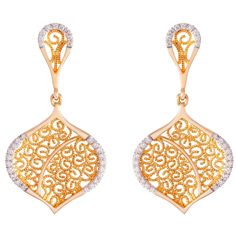 Eleutério BRINCO OURO AMARELO 58 DIAMANTES 0,52 cts BROA0156