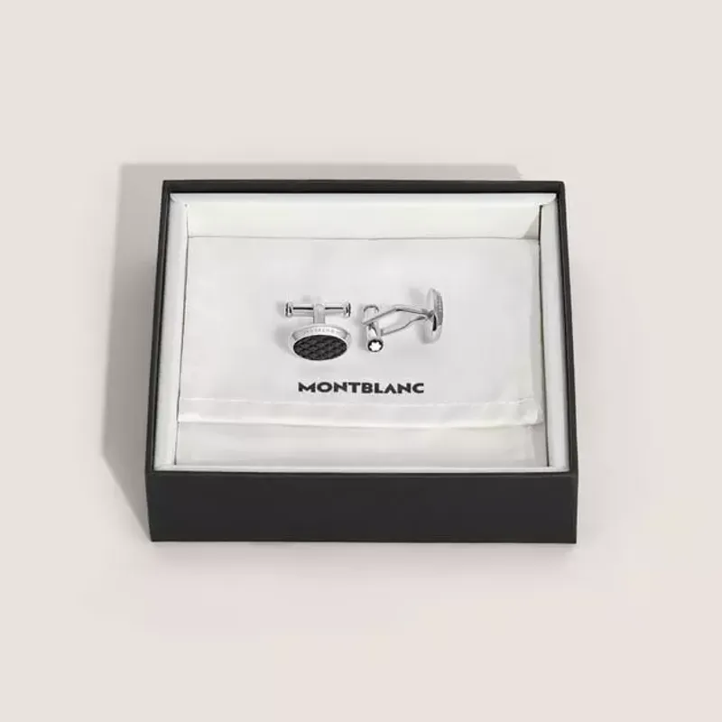 Montblanc Cufflinks Black Hour Oval 134468