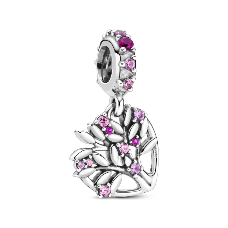Pandora Conta Pendente Coração de Família Cor-de-Rosa 799153C01