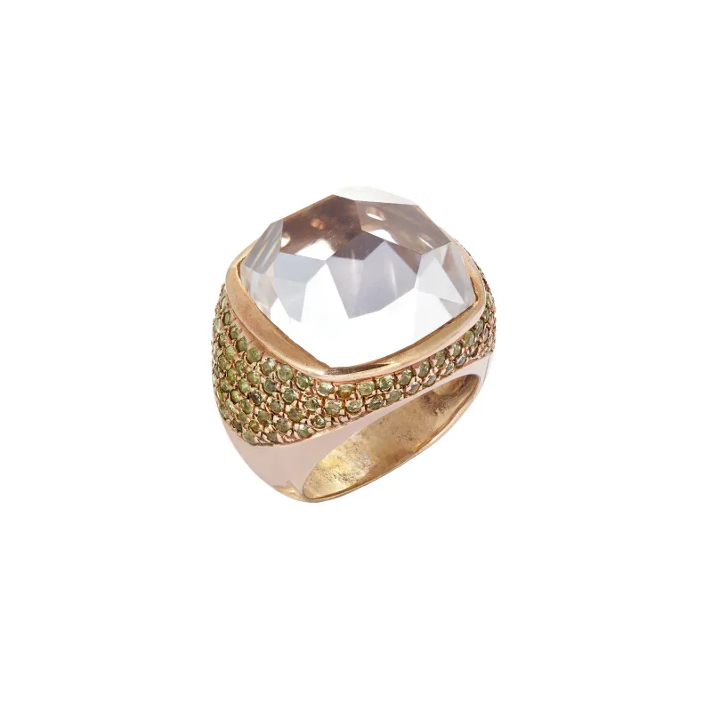 Marcolino Anel Verdegreen em Prata VGAN004CR-PE