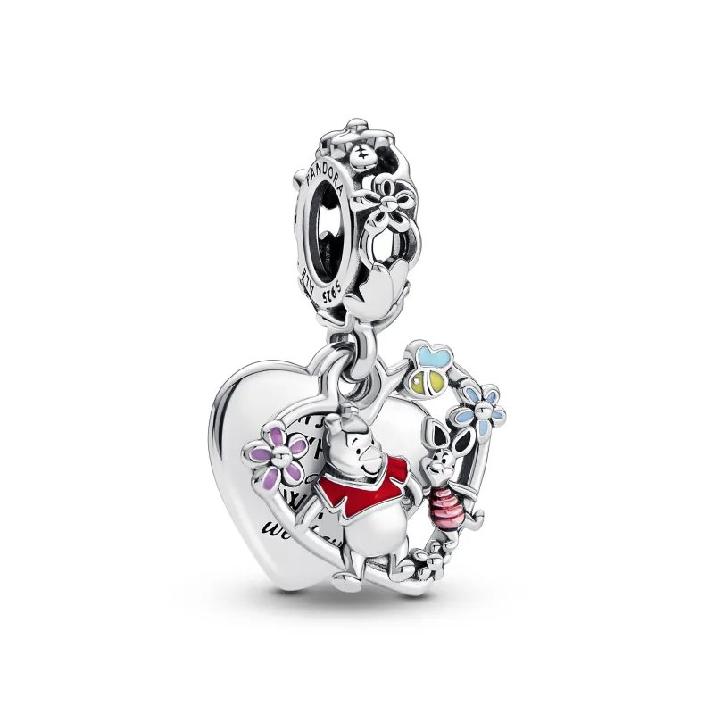 PANDORA Disney Winnie the Pooh & Piglet Double Dangle Charm 792214C01