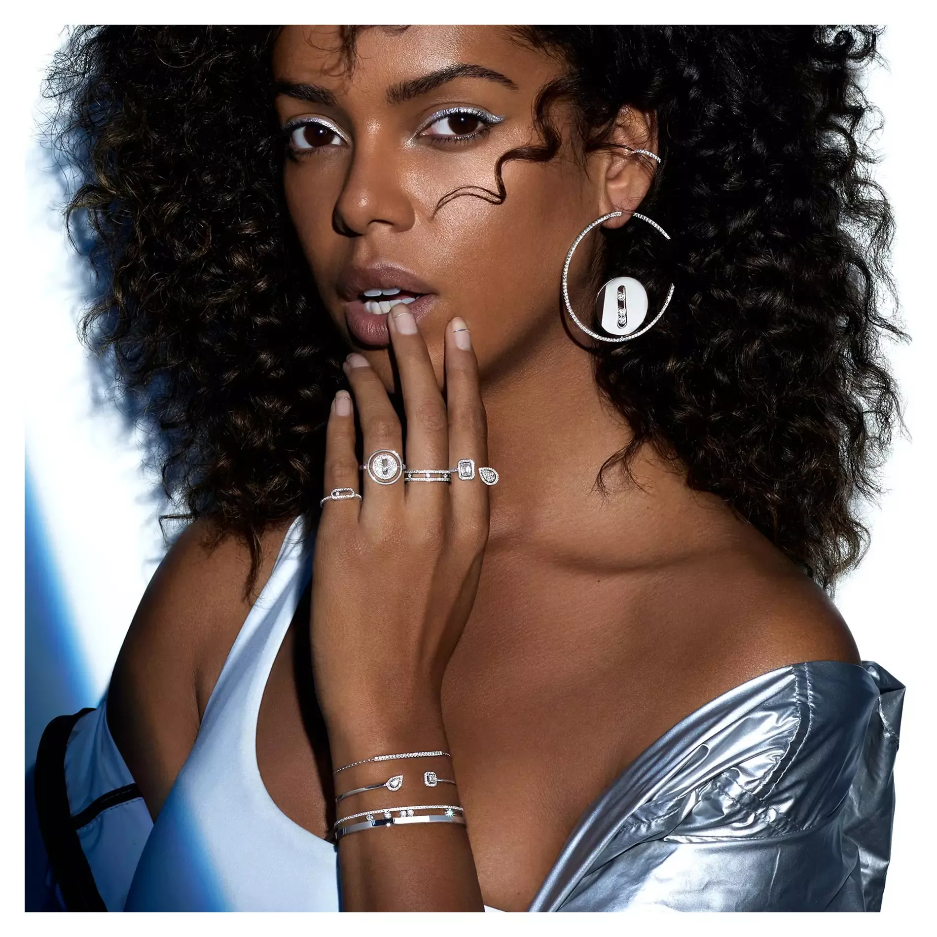 Pulseira Gatsby Ouro Branco com Diamantes