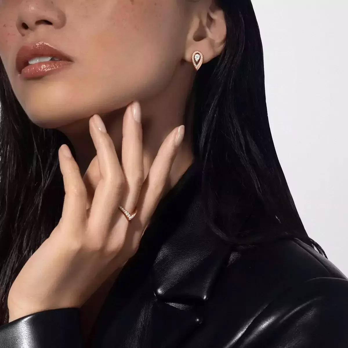 Imagem Anel de Diamante em Ouro Rosa