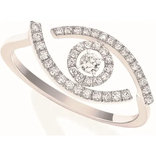 Messika White gold ring diamonds Lucky Eye MEK34AN10037WG53