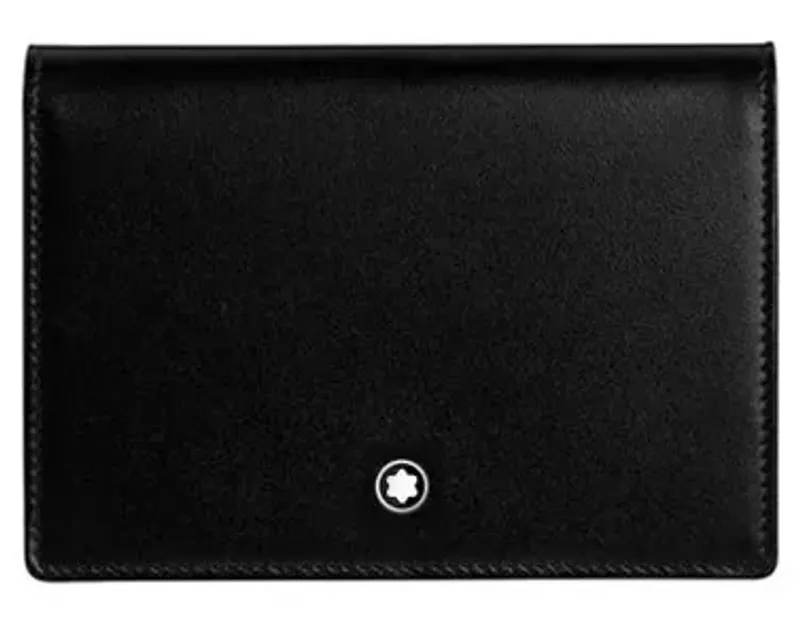 Montblanc Business Card Golder Flap Blk 126221