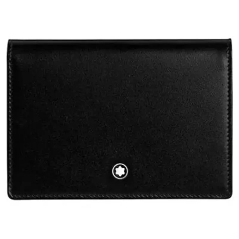 Montblanc Business Card Golder Flap Blk 126221