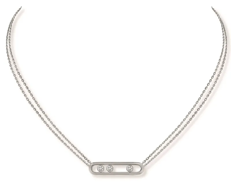 Messika White gold necklace with diamonds Move Classique MEK.01.FI.3997.WG